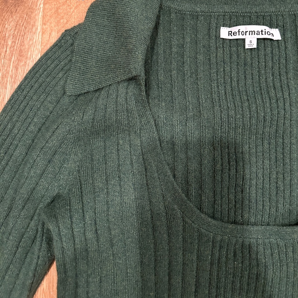 Reformation Farfalle Cashmere Sweater Mini Dress